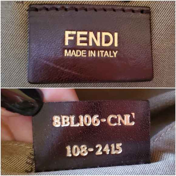 Authentic FENDI Boston Zucca Canvas Handbag - Picture 10 of 13